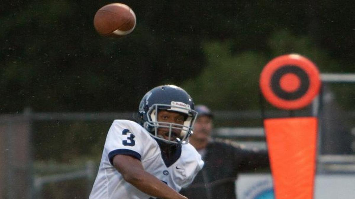 
Jarvis Brown makes a throw during last Friday’s game against St. James.
