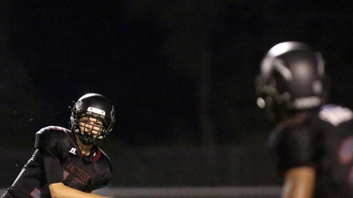 
Carolina Forest’s Matt Beale (left) makes a pass during Friday’s game against Fort Dorchester on Friday.
