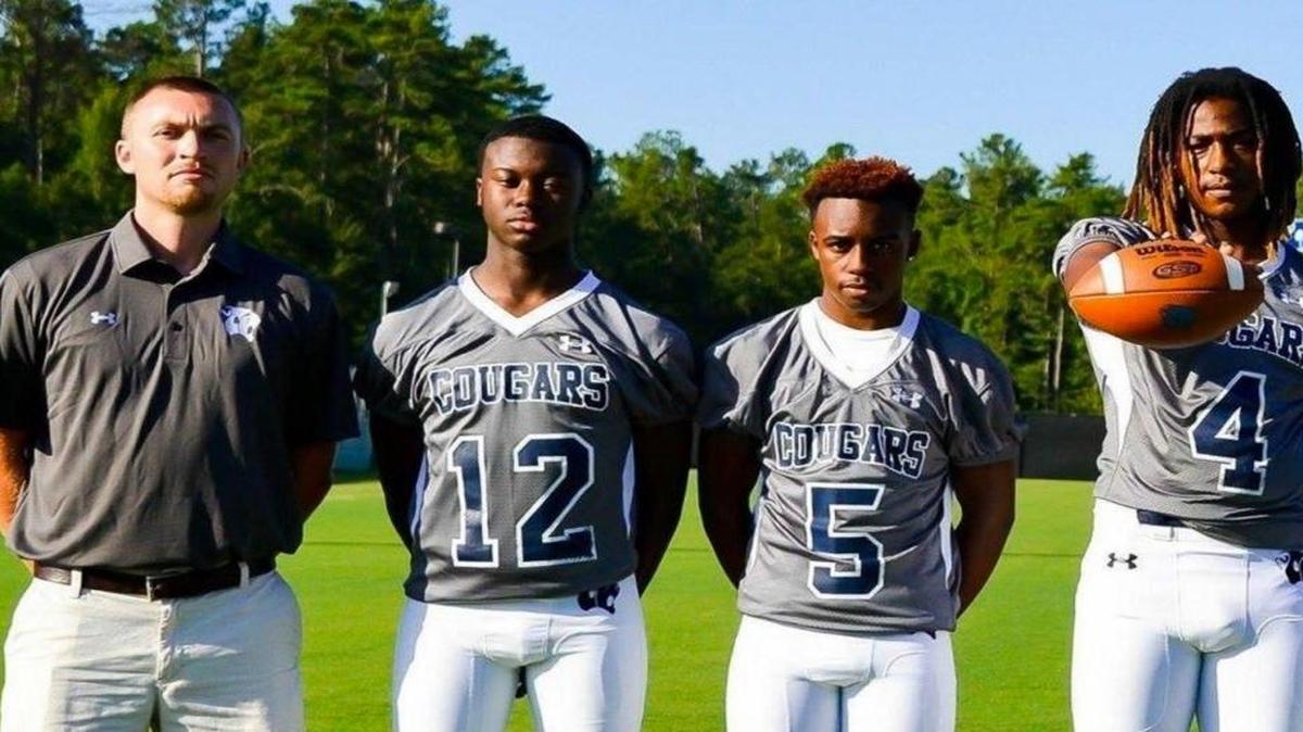 Shane Fidler (far left) was named Tuesday as the new Waccamaw football coach. Previously, he served as Colleton County offensive coordinator and quarterbacks coach.