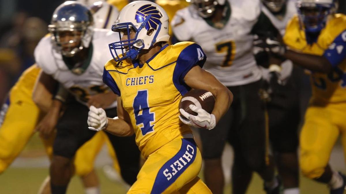 North Myrtle Beach running back Kered Class finds room to run during the Chiefs’ win over Myrtle Beach two weeks ago.