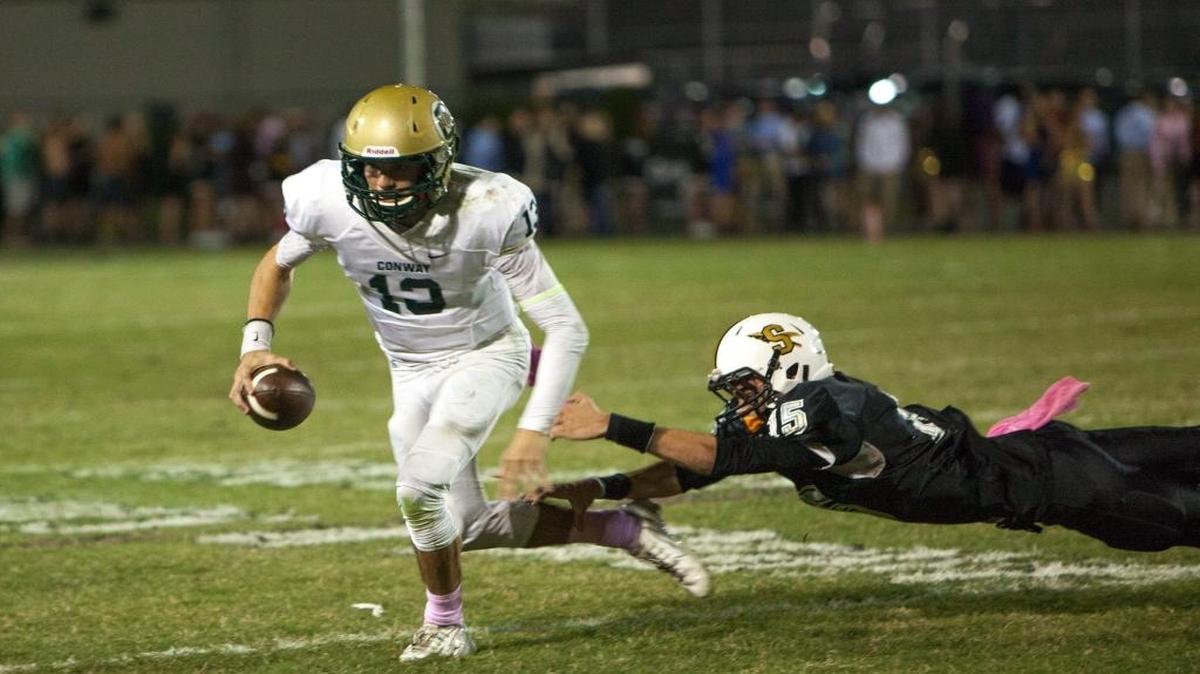 Conway quarterback Peyton Derrick threw for 2,650 yards and 30 touchdowns last season.