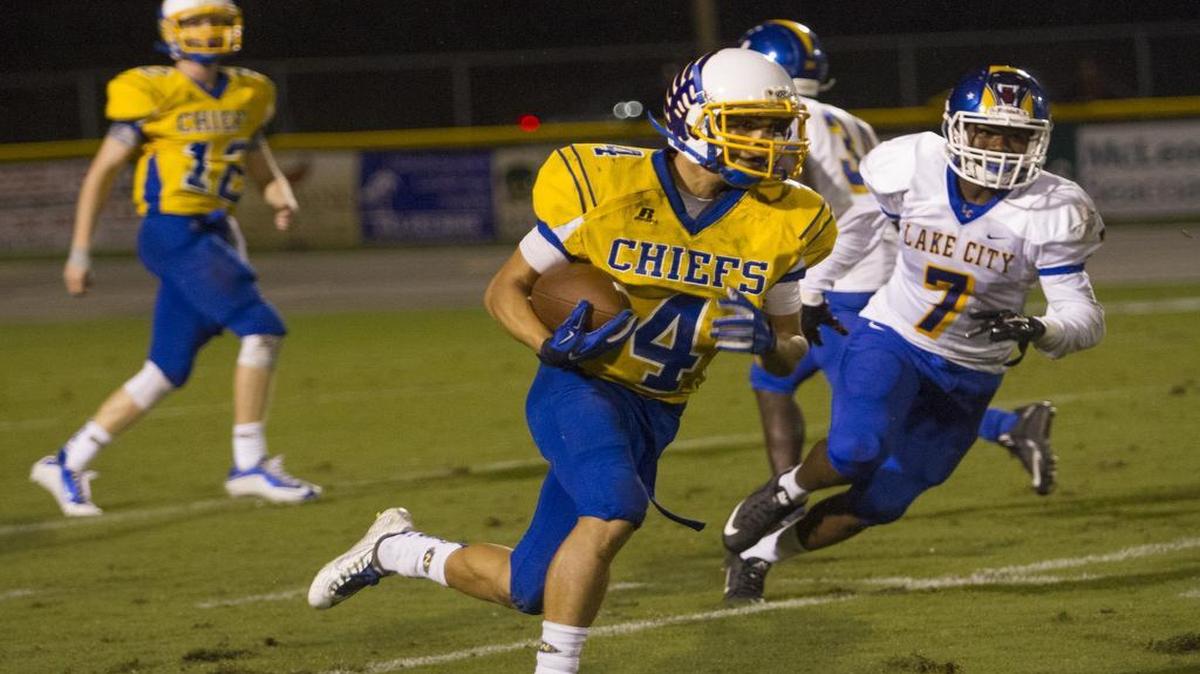 
North Myrtle Beach’s Kered Class rushed for 130 yards against Lake City on Thursday.
