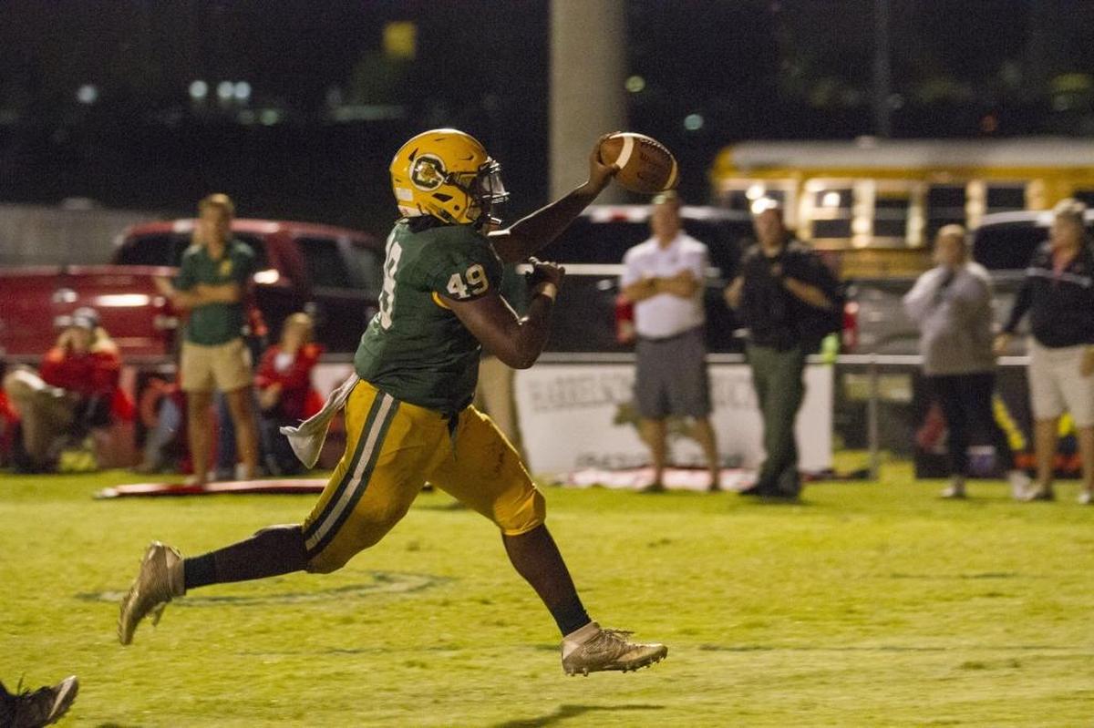 Conway running back Tate Finklea strolls into the end zone for a touchdown this past Friday night against Hartsville.