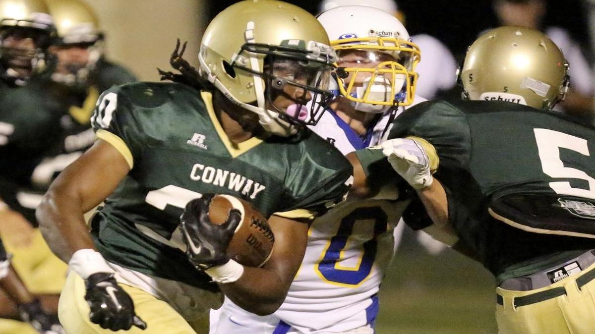 Conway’s Jah’Maine Martin (30) has narrowed his college choices to three.