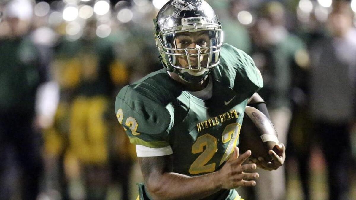 Myrtle Beach’s Brandon Sinclair can eclipse 5,000 career rushing yards with 31 against Hilton Head this week.
