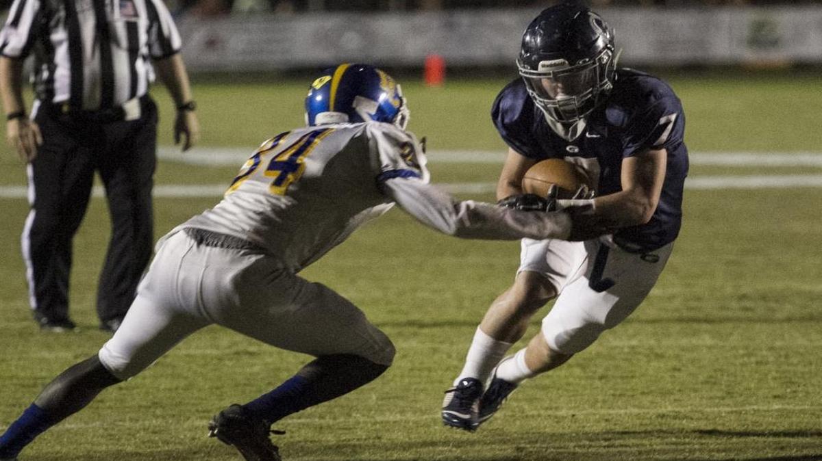 Georgetown running back Tony Lara finds pay dirt in last week’s game against Lake City. The Bulldogs visit Loris on Friday night in their season finale.