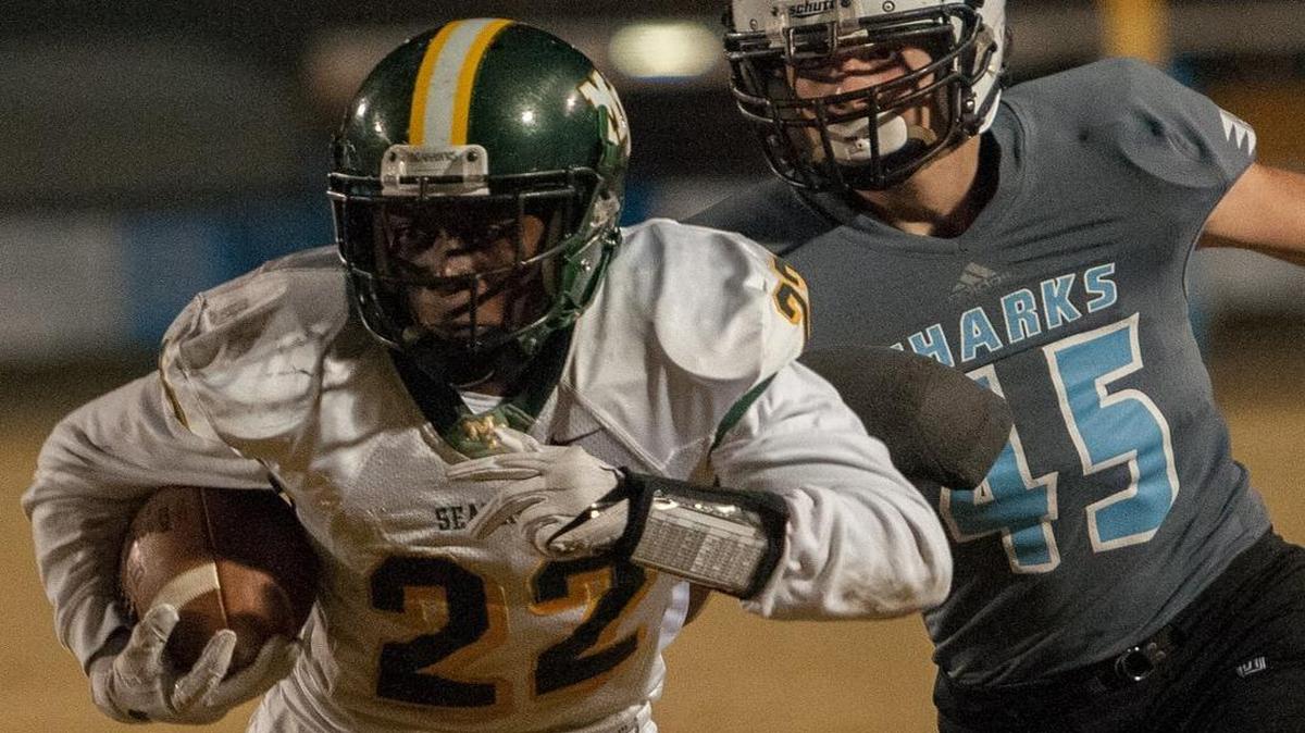 Myrtle Beach running back Jermani Green finds running room during last week’s game against St. James.
