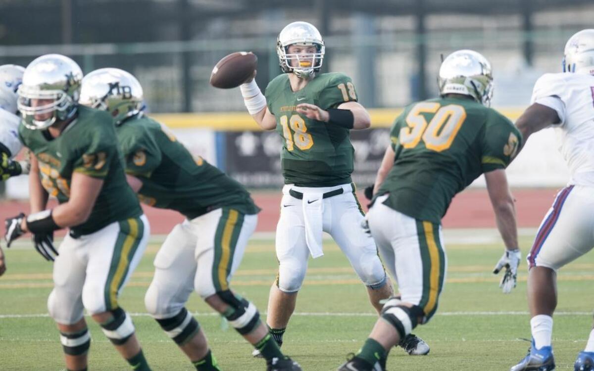 Myrtle Beach quarterback Lawson Cribb looks for a receiver during a recent game.