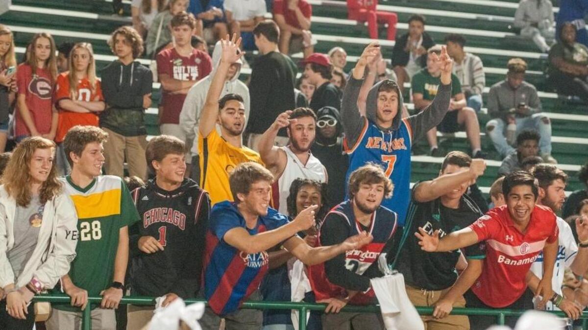 Fans look on during Myrtle Beach’s win over Beaufort last week.