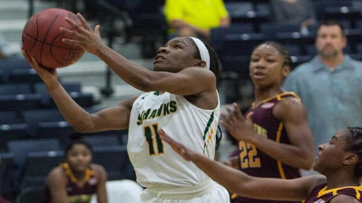 Myrtle Beach’s Keocia Walker goes up for a shot during Thursday’s opener for the Seahawks in the CresCom Basketball Holiday Invitational against Christ the King (N.Y.).