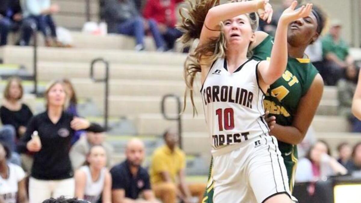 Carolina Forest’s Ellen Nardella puts up a shot during Tuesday’s game against West Florence.