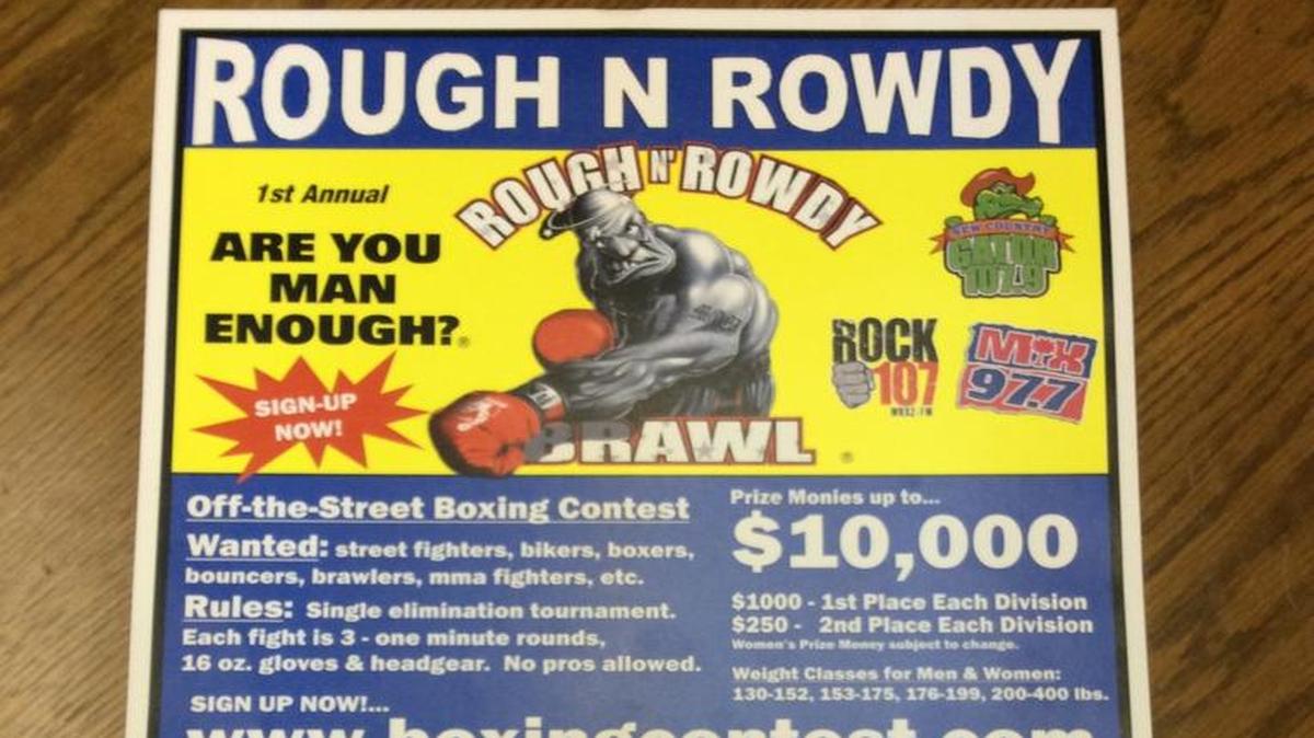 A flier for this weekend’s Rough N Rowdy Brawl at the Myrtle Beach Convention Center.