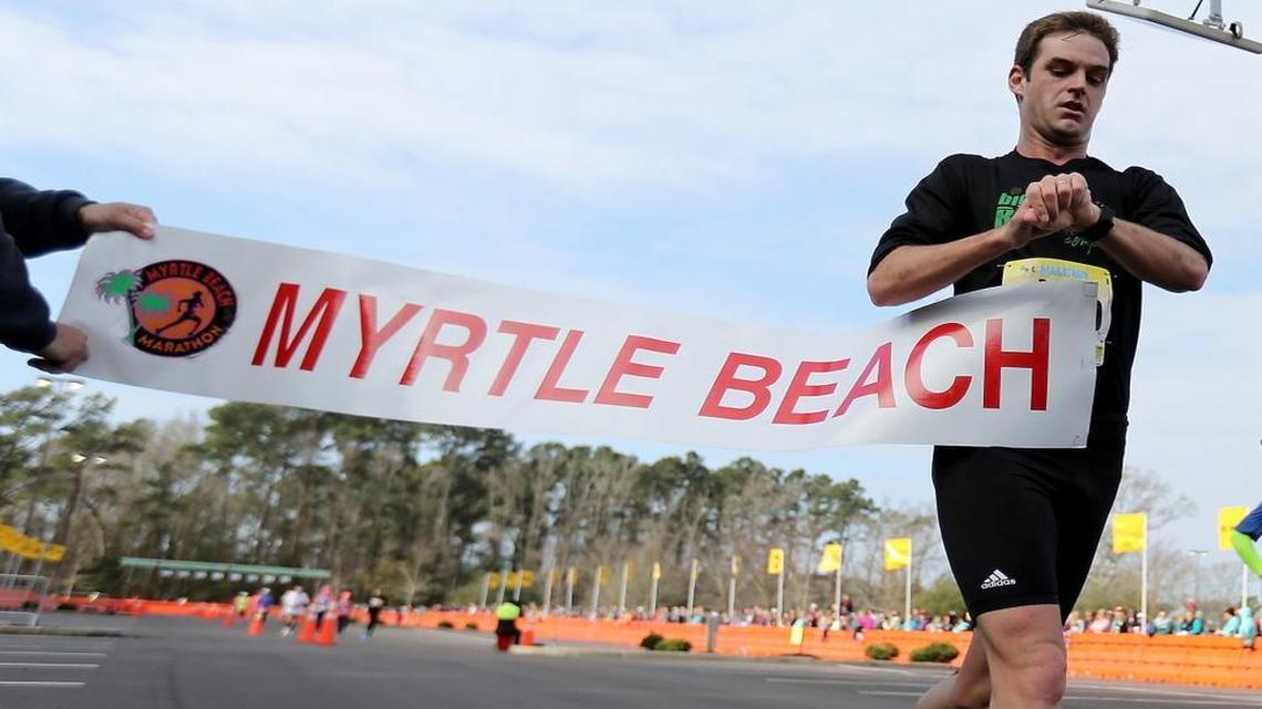 Illinois man beats competitors and baby’s birth to win Myrtle Beach Marathon