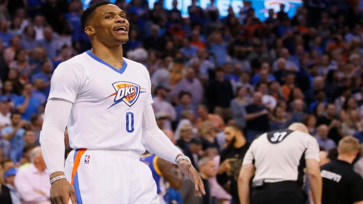 Russell Westbrook and the Oklahoma City Thunder play at Washington at 8 p.m. Monday (TNT).