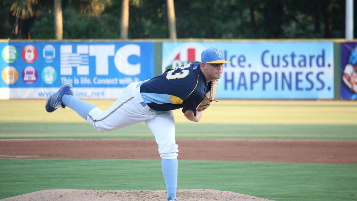 
Myrtle Beach’s Paul Blackburn allowed two unearned runs on three hits in six innings Saturday.
