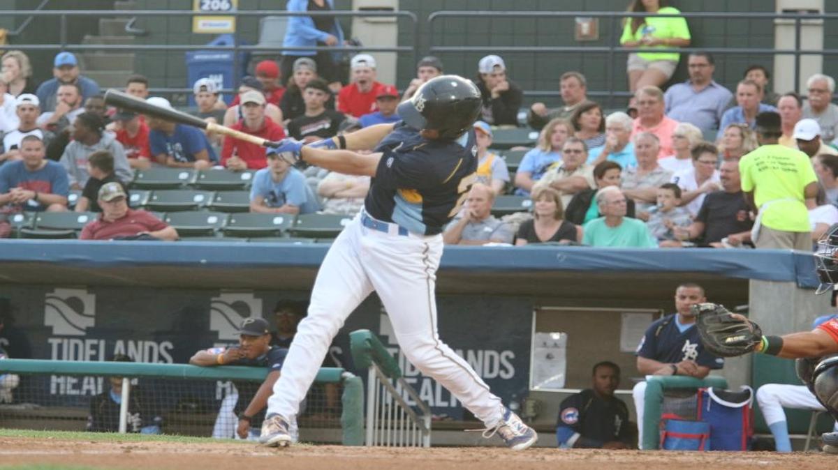 Myrtle Beach Pelicans outfielder Daniel Spingola has surprisingly ascended as one of the Carolina League’s top hitters of late.