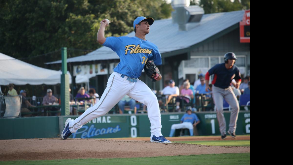 
Myrtle Beach’s Jonathan Martinez makes a pitch Tuesday.
