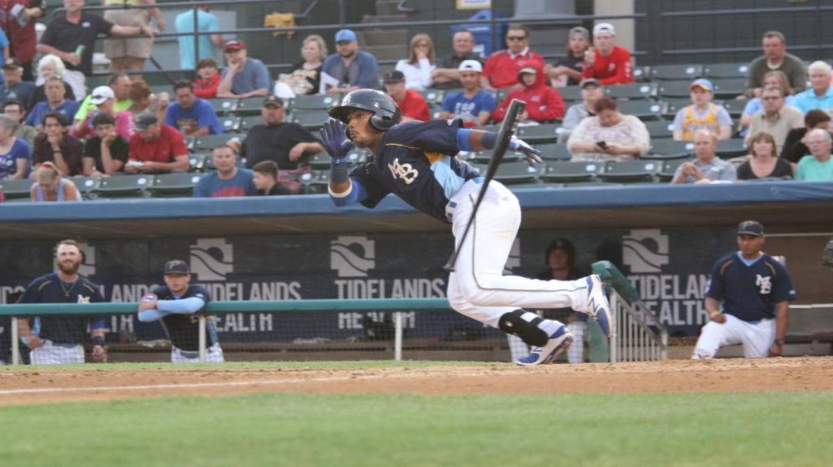Myrtle Beach’s Robert Garcia hit a two-run home run Monday.