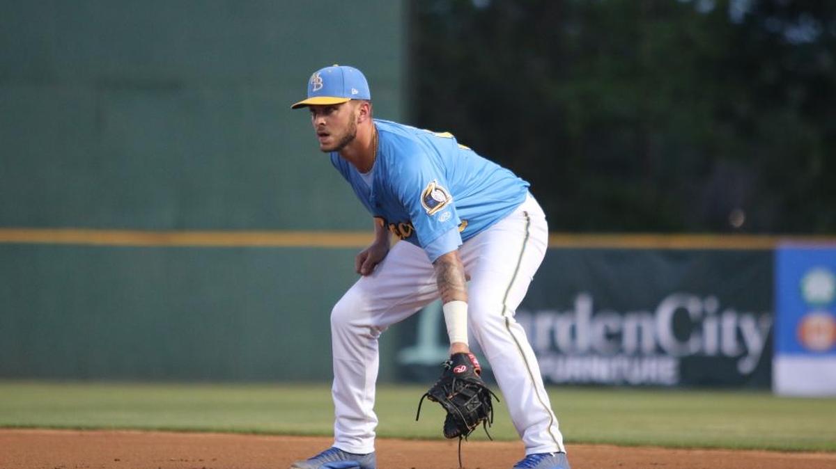 Tyler Alamo and his Myrtle Beach teammates took on Down East in the second of a four-game set on Friday.