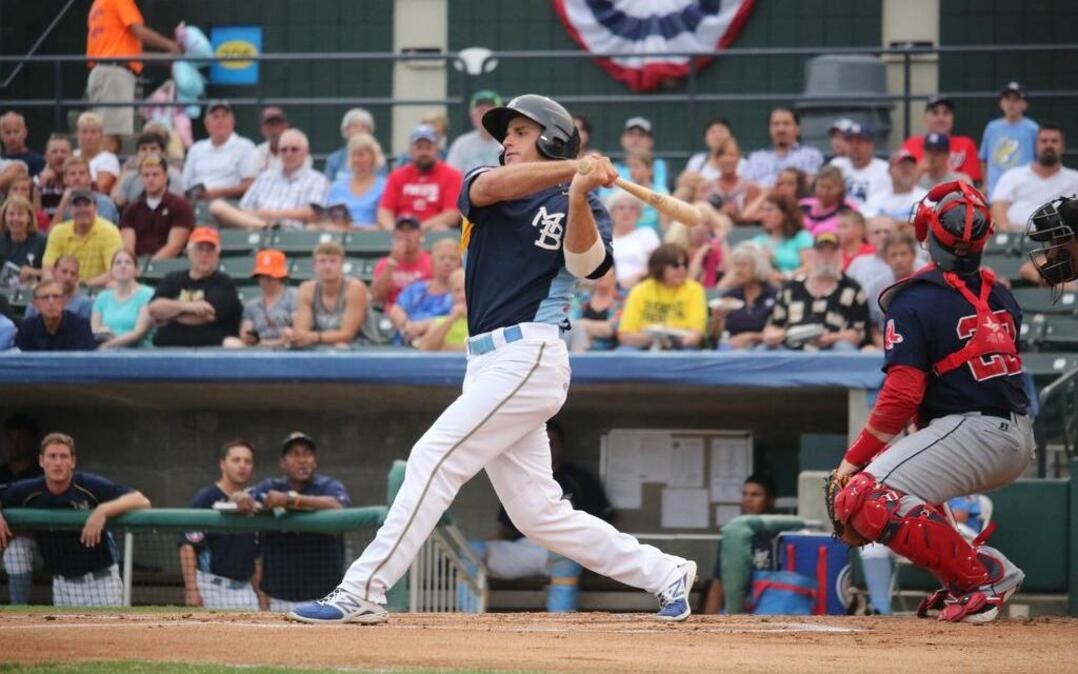 
Myrtle Beach’s Mark Zagunis hit a three-run home run on Saturday night.
