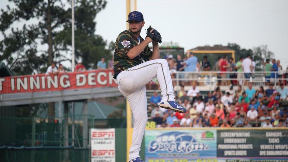 
Myrtle Beach’s Tyler Ihrig (pictured) continued his string of strong performances on the mount, but the Pelicans fell 4-3 Friday night. 
