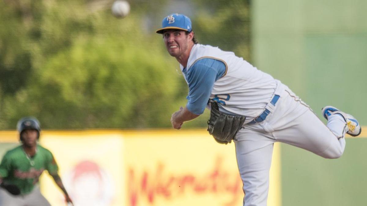 Lefthanded pitcher Ryan Kellogg is among the players from the Myrtle Beach Pelicans 2017 team who are returning to the Advanced Class A squad to start the 2018 season.