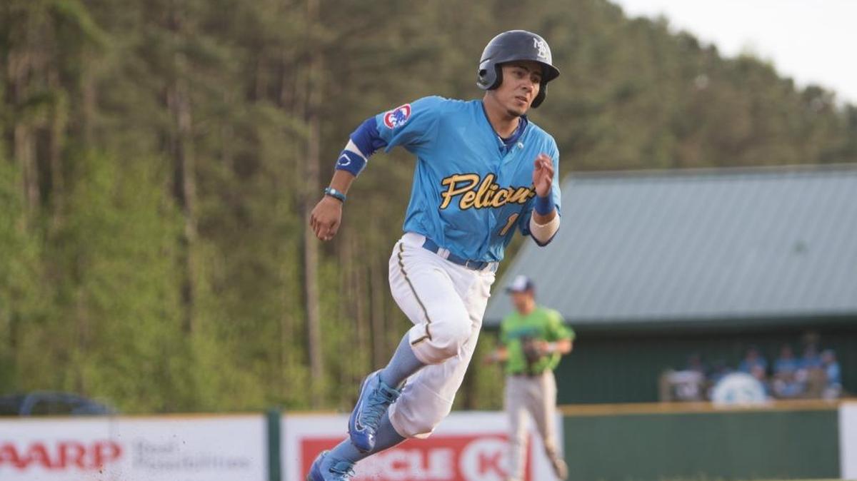 Carlos Sepulveda rounds third during a recent Myrtle Beach Pelicans game.