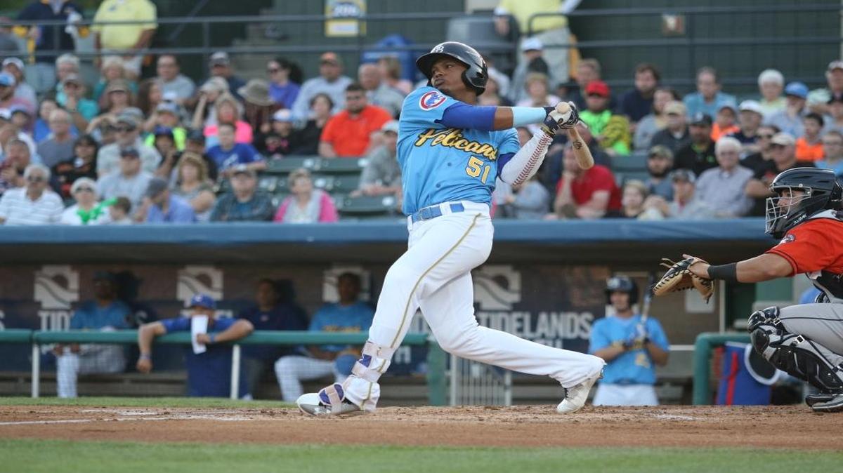 Myrtle Beach’s Eddy Martinez went 2-for-2 in Game 1 of a doubleheader against the Winston-Salem Dash on Tuesday.
