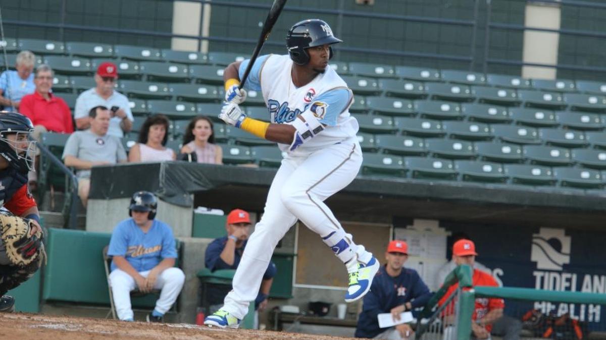 Myrtle Beach’s Eloy Jimenez was 2-for-5 with three RBIs, including a seventh inning home run and a double to tie the game in the ninth.