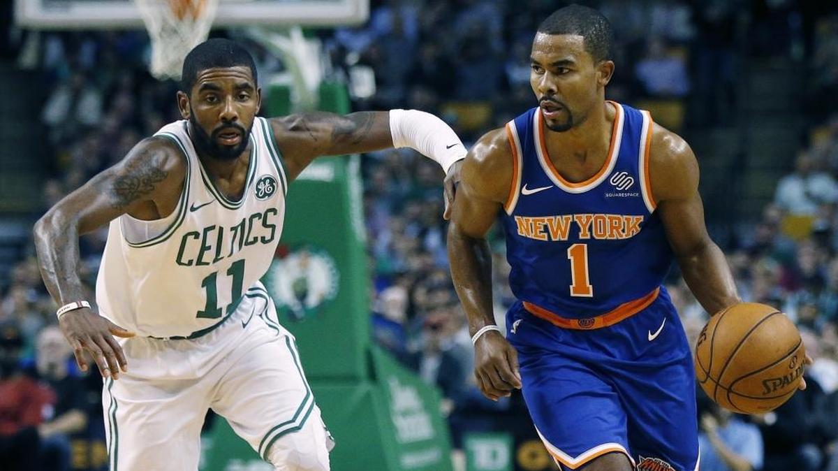 Ramon Sessions (1), pictured playing with the New York Knicks during the 2017-18 season, is now playing in Israel.