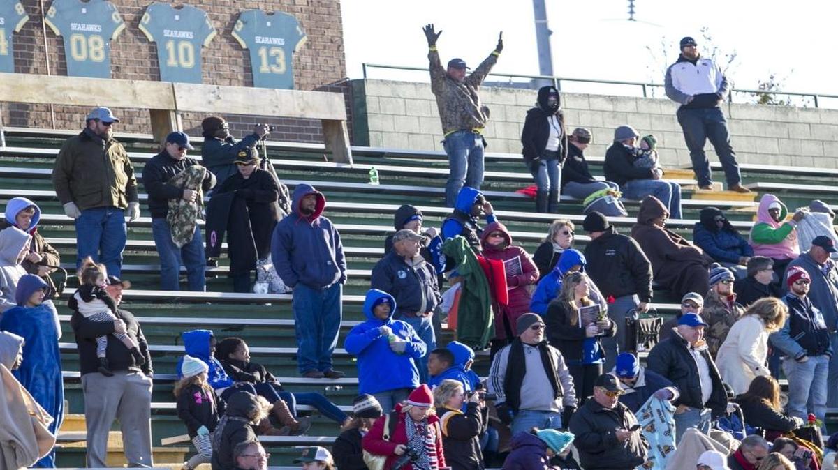 Fans watch the annual North-South game at Doug Shaw Memorial Stadium.