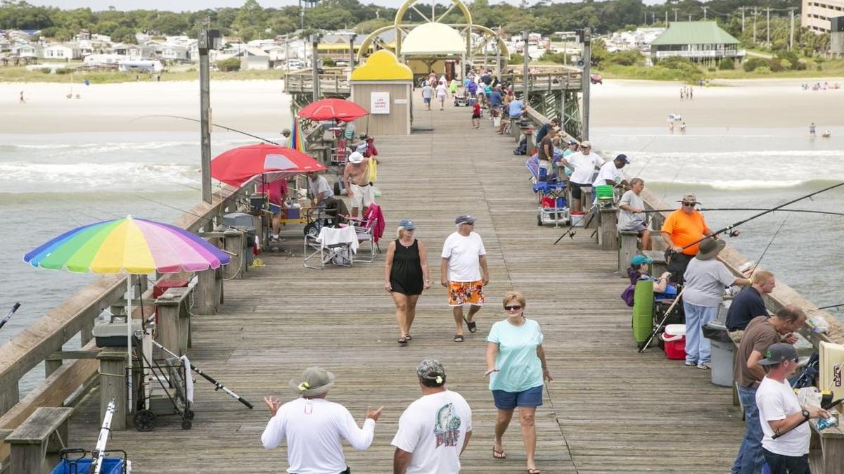 Hundreds of fishermen lined the rails of the Apache Pier last August.
