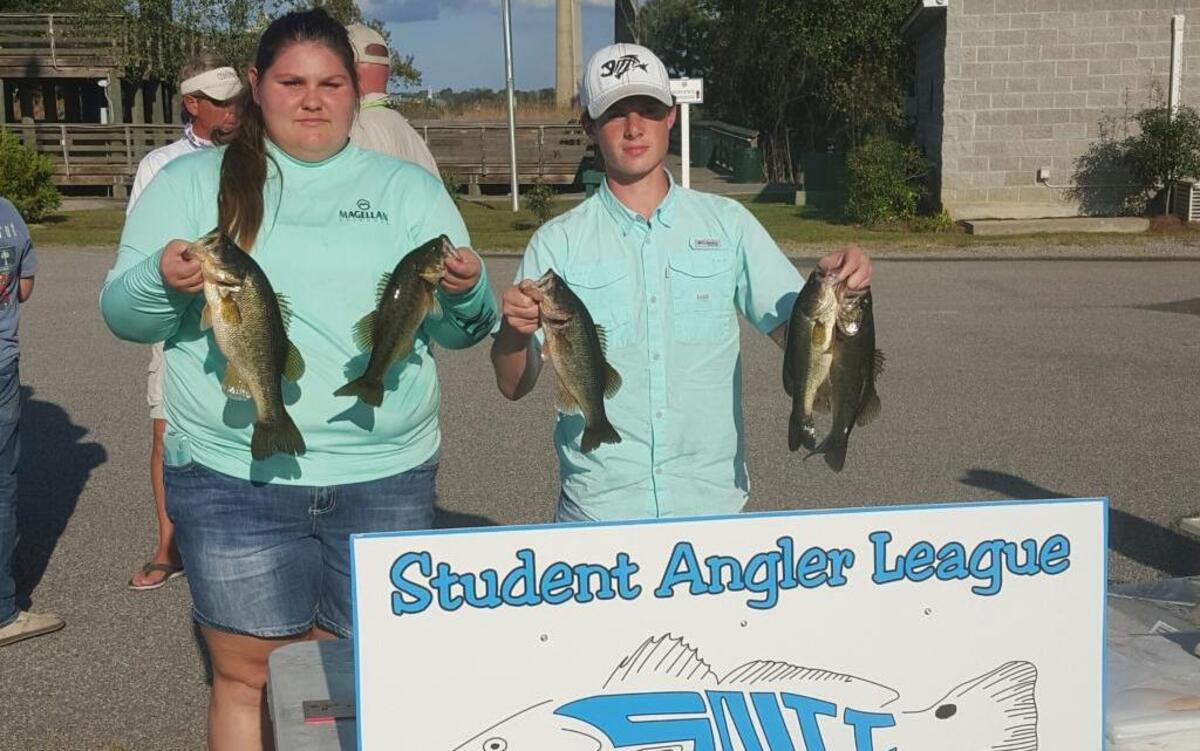 Georgetown’s Bass Team of Lauren Dyer and Chase Todd won the high school bass division in the Student Angler League Tournament Trail event in Georgetown last Saturday with five bass weighing 6.96 pounds including the big fish of 2.11 pounds.