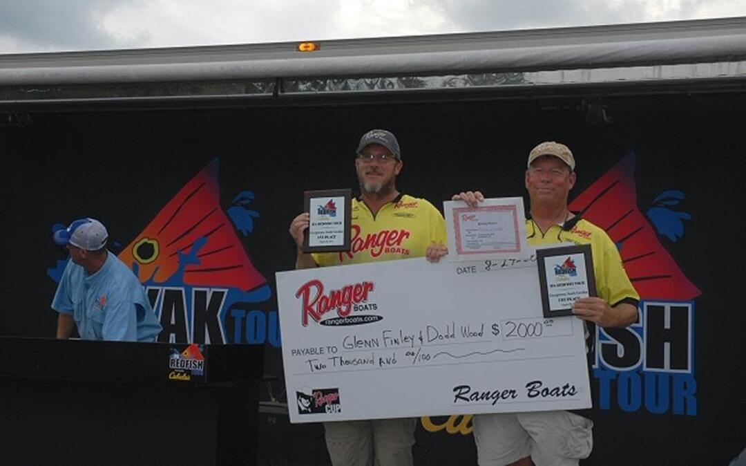 
Glenn Finley and Dodd Wood of Belton claimed over $30,000 in winnings after finishing in first place in the IFA Redfish Tour's tournament in Georgetown last Saturday.
