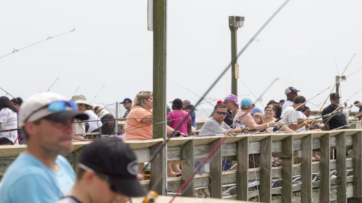 Hundreds of fishermen lined the rails of Apache Pier last year for the ninth annuual Local’s Appreciation Day.