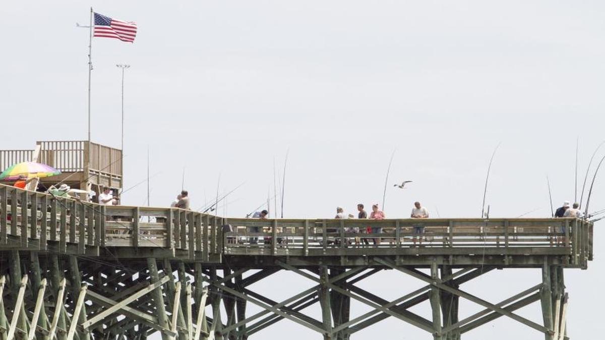 Hundreds of fishermen lined the rails of the Apache Pier last year.