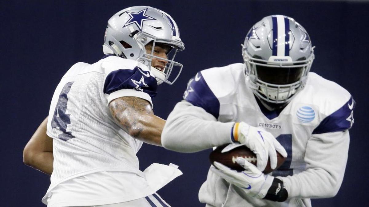 Dak Prescott (left), Ezekiel Elliott and the Dallas Cowboys host the Green Bay Packers at 4:30 p.m. Saturday (Fox).